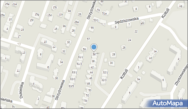 Rzeszów, Kotuli Franciszka, 34, mapa Rzeszów