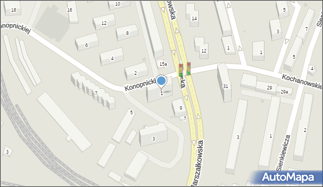 Rzeszów, Konopnickiej Marii, 1, mapa Rzeszów