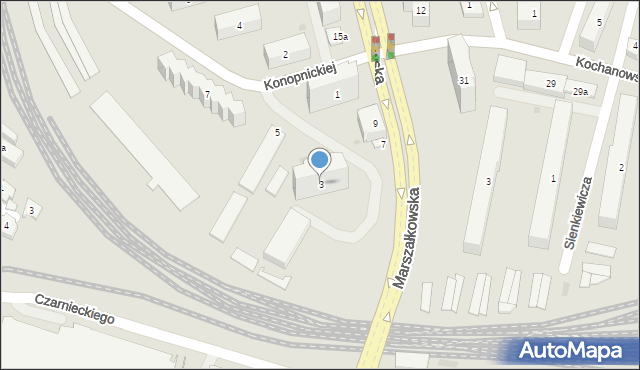 Rzeszów, Konopnickiej Marii, 3, mapa Rzeszów