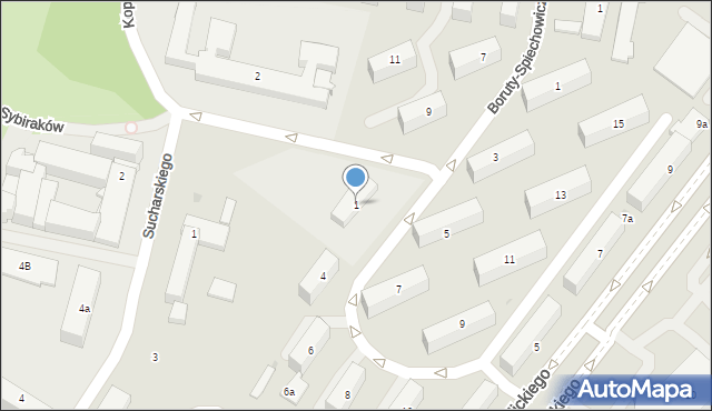 Rzeszów, Kopaczewskiego Antoniego, 1, mapa Rzeszów