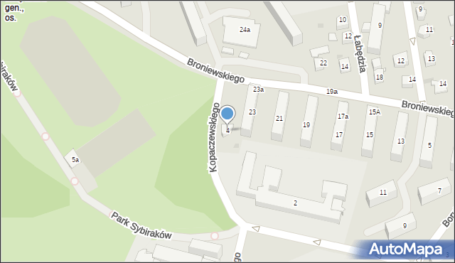 Rzeszów, Kopaczewskiego Antoniego, 4, mapa Rzeszów