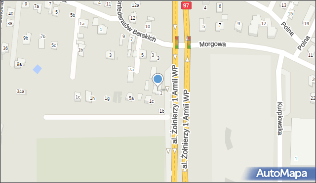 Rzeszów, Konfederatów Barskich, 1, mapa Rzeszów