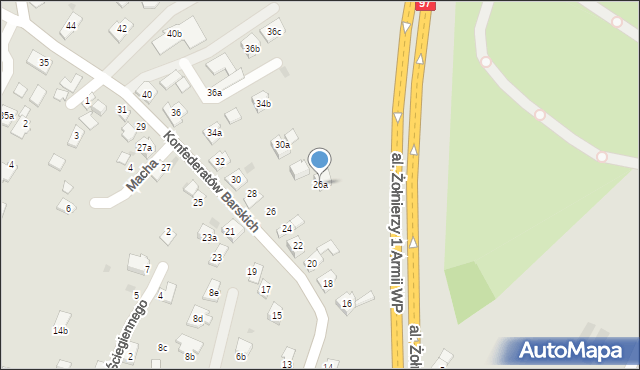 Rzeszów, Konfederatów Barskich, 26a, mapa Rzeszów