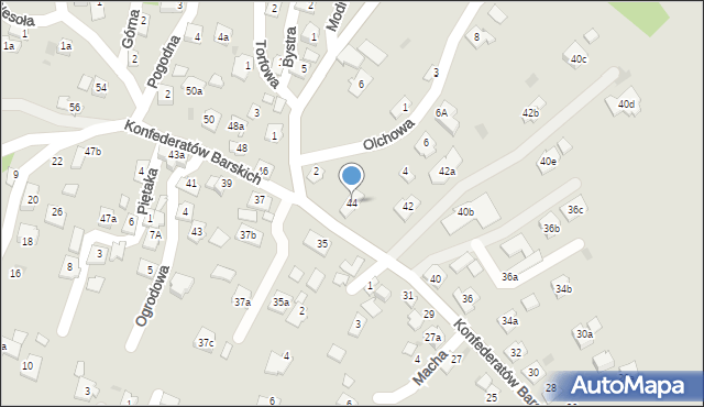 Rzeszów, Konfederatów Barskich, 44, mapa Rzeszów