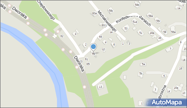 Rzeszów, Konfederatów Barskich, 59, mapa Rzeszów