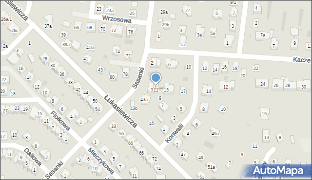 Rzeszów, Konwalii, 11, mapa Rzeszów