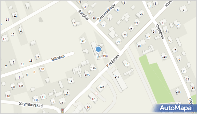 Rzgów, Konińska, 19E, mapa Rzgów