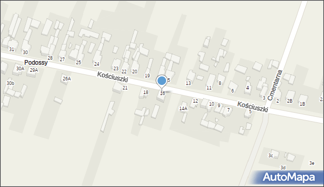 Sączów, Kościuszki Tadeusza, gen., 16, mapa Sączów