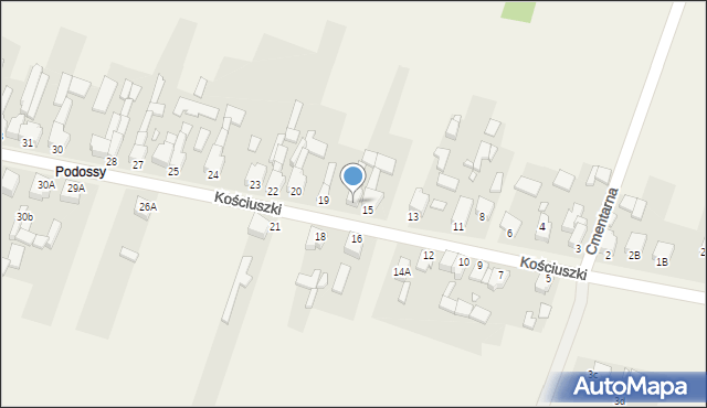 Sączów, Kościuszki Tadeusza, gen., 17, mapa Sączów