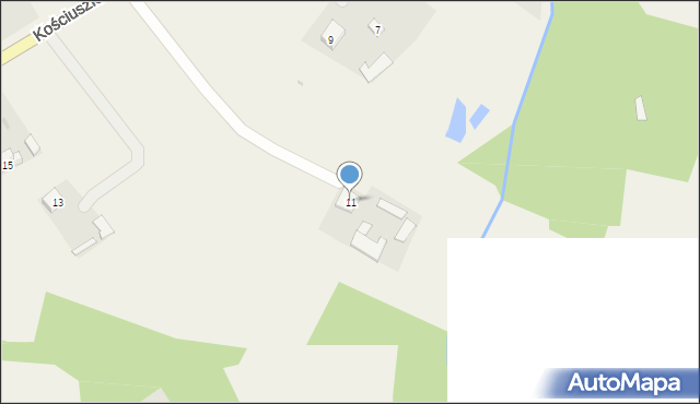 Sade Budy, Kościuszki Tadeusza, gen., 11, mapa Sade Budy
