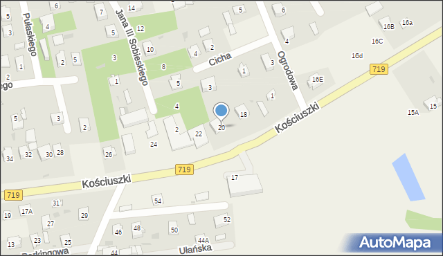Sade Budy, Kościuszki Tadeusza, gen., 20, mapa Sade Budy