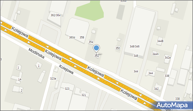 Sadowa, Kolejowa, 352, mapa Sadowa