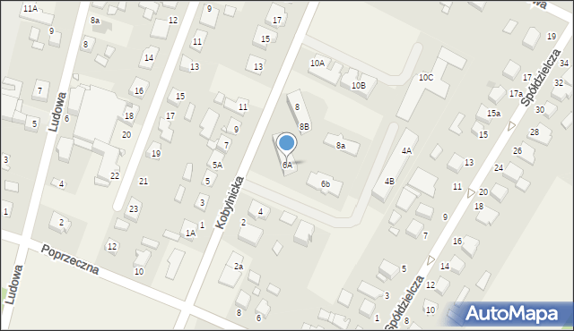 Sady, Kobylnicka, 6A, mapa Sady