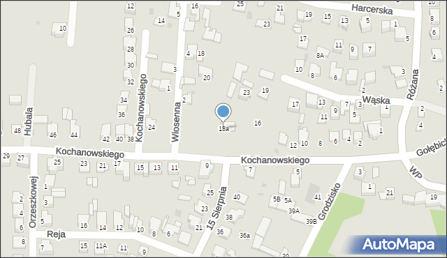 Sandomierz, Kochanowskiego Jana, 18a, mapa Sandomierza