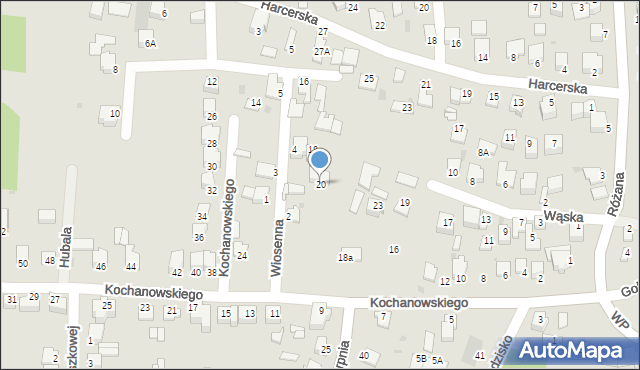 Sandomierz, Kochanowskiego Jana, 20, mapa Sandomierza