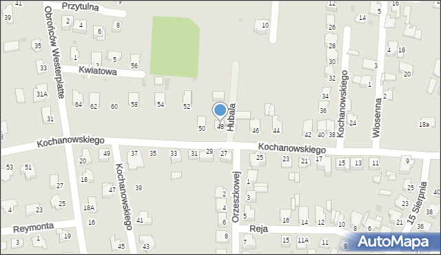 Sandomierz, Kochanowskiego Jana, 48, mapa Sandomierza