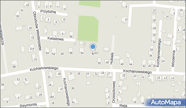 Sandomierz, Kochanowskiego Jana, 52, mapa Sandomierza