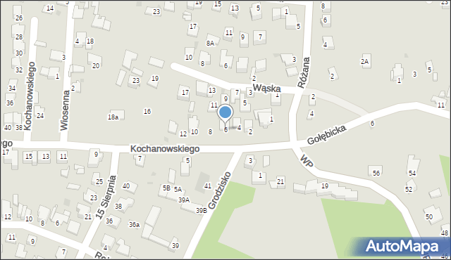 Sandomierz, Kochanowskiego Jana, 6, mapa Sandomierza