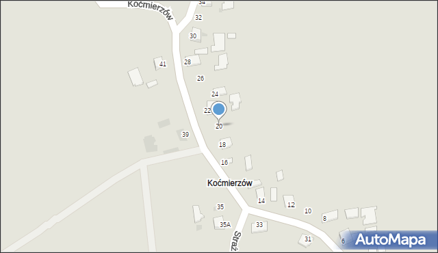Sandomierz, Koćmierzów, 20, mapa Sandomierza
