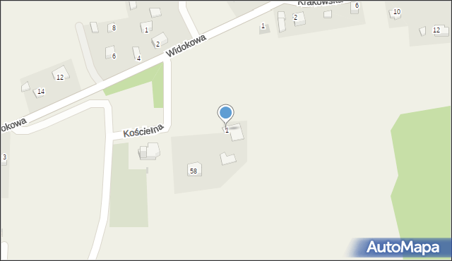 Sanka, Kościelna, 1, mapa Sanka