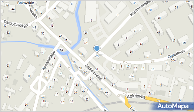 Sanok, Kochanowskiego Jana, 2A, mapa Sanok