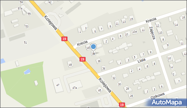 Sarnaki, Kolejowa, 38, mapa Sarnaki