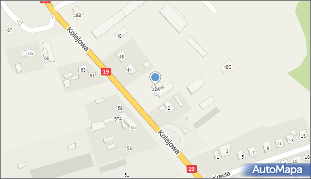 Sarnaki, Kolejowa, 42A, mapa Sarnaki