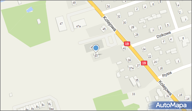 Sarnaki, Kolejowa, 43, mapa Sarnaki