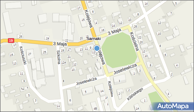 Sarnaki, Kolejowa, 9, mapa Sarnaki