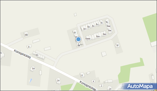 Sarnaki, Konopnickiej Marii, 8e, mapa Sarnaki