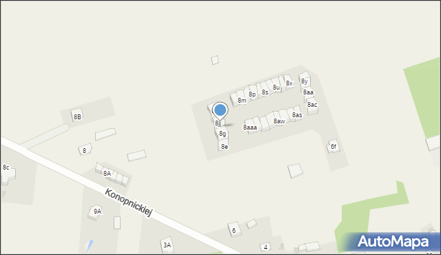 Sarnaki, Konopnickiej Marii, 8h, mapa Sarnaki
