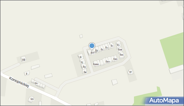 Sarnaki, Konopnickiej Marii, 8m, mapa Sarnaki