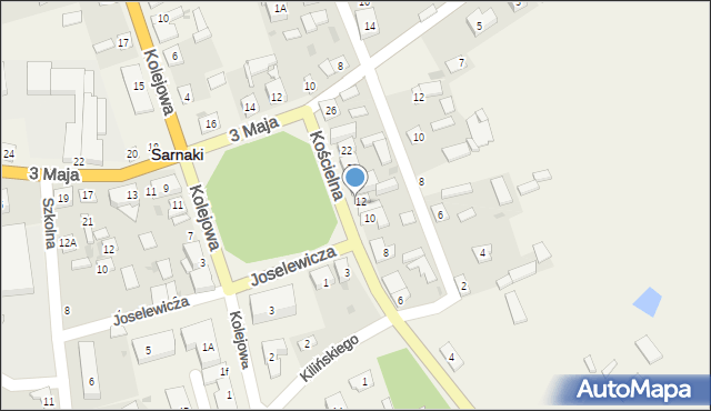 Sarnaki, Kościelna, 16, mapa Sarnaki