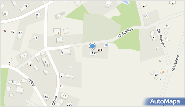 Sasino, Kościelna, 18A, mapa Sasino