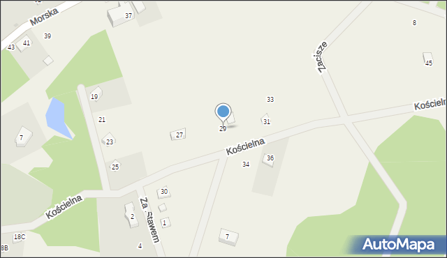 Sasino, Kościelna, 29, mapa Sasino