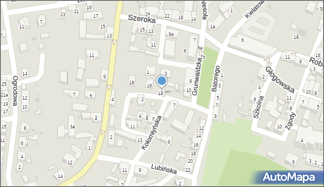 Ścinawa, Kołomłyńska, 14, mapa Ścinawa