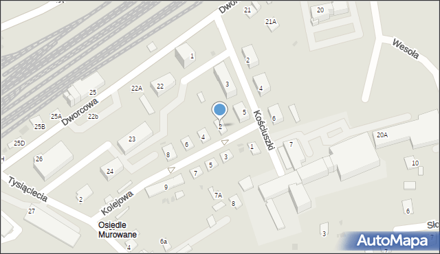 Sędziszów, Kolejowa, 2, mapa Sędziszów