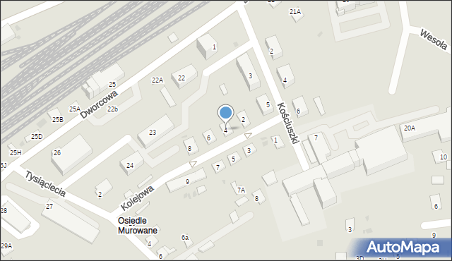 Sędziszów, Kolejowa, 4, mapa Sędziszów