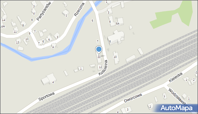 Sędziszów, Kościelna, 11, mapa Sędziszów