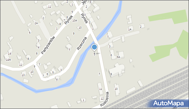 Sędziszów, Kościelna, 5, mapa Sędziszów