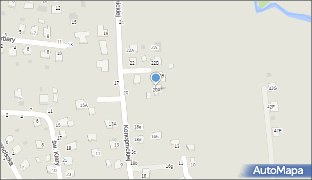 Sędziszów Małopolski, Konopnickiej Marii, 20A, mapa Sędziszów Małopolski