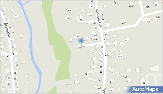 Sejny, Konopnickiej Marii, 34a, mapa Sejny