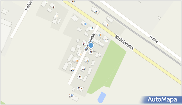 Sepno, Kościańska, 28, mapa Sepno