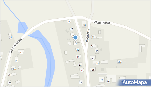 Serby, Kościelna, 23, mapa Serby