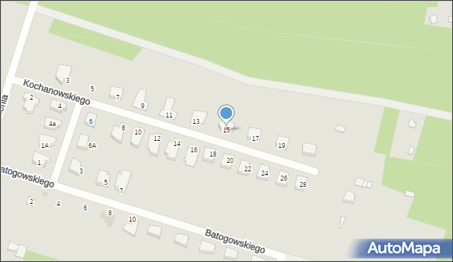 Serock, Kochanowskiego Jana, 15, mapa Serock