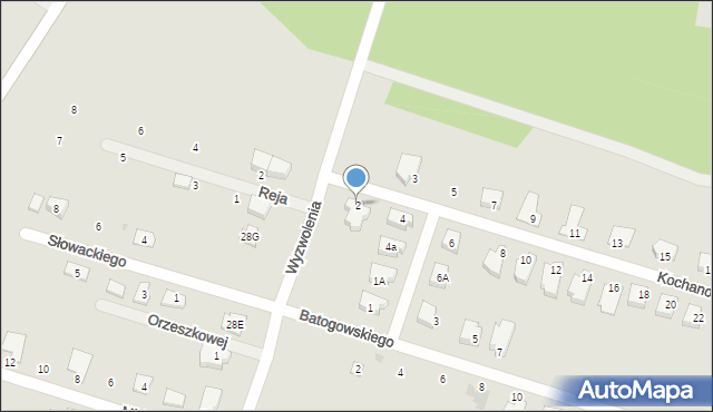 Serock, Kochanowskiego Jana, 2, mapa Serock