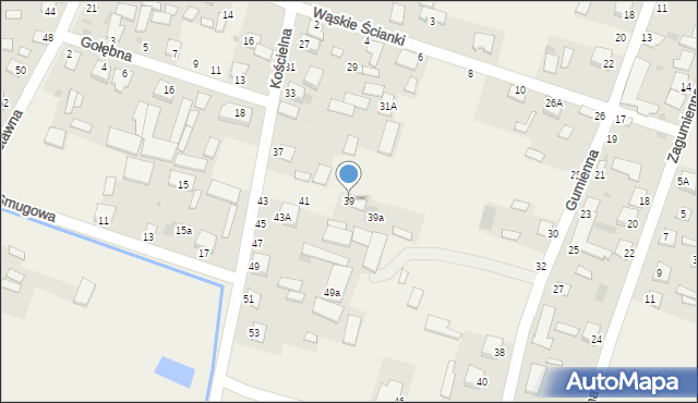 Serokomla, Kościelna, 39, mapa Serokomla