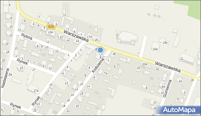 Serokomla, Kościelna, 4, mapa Serokomla