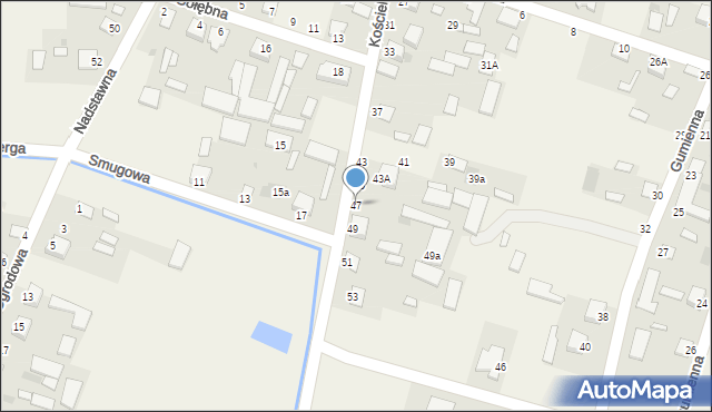 Serokomla, Kościelna, 47, mapa Serokomla