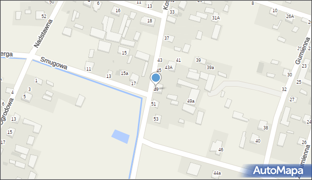 Serokomla, Kościelna, 49, mapa Serokomla